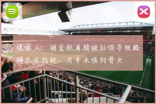 媒体人：胡金秋肩膀被拉伤导致胳膊无法抬起，万幸未伤到骨头